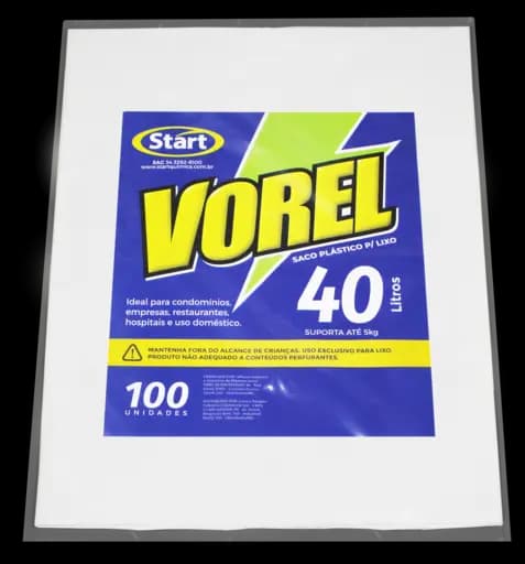 Saco Lixo Leitoso Vorel — sc lixo leit 40l 59x57x005 100x1 vorel