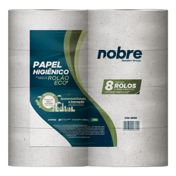 Papel higiênico rolão c/8x10cm.x300m. (fardo / f.simples) ECO – Nobre