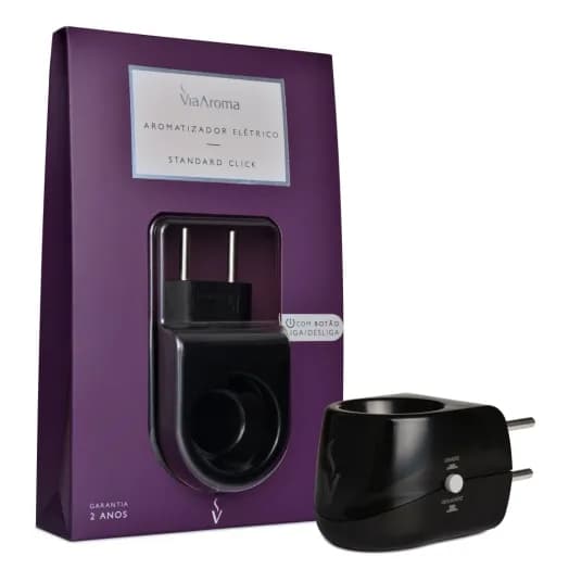 Difusor Aromatizador Elétrico Bivolt Standard Click Black - Via Aroma