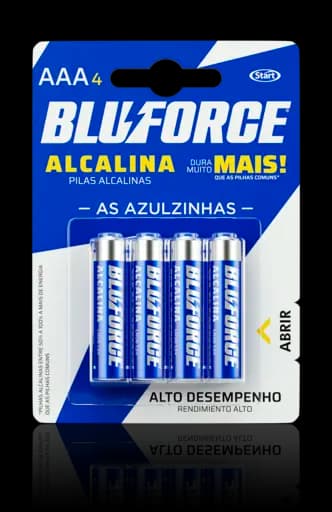 Pilha Alcalina Bluforce AAA — aaa 12x4 – Start Química