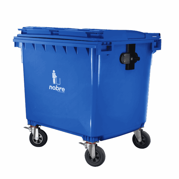Coletora Plástica c/ Rodas – 1100l – Azul – Nobre