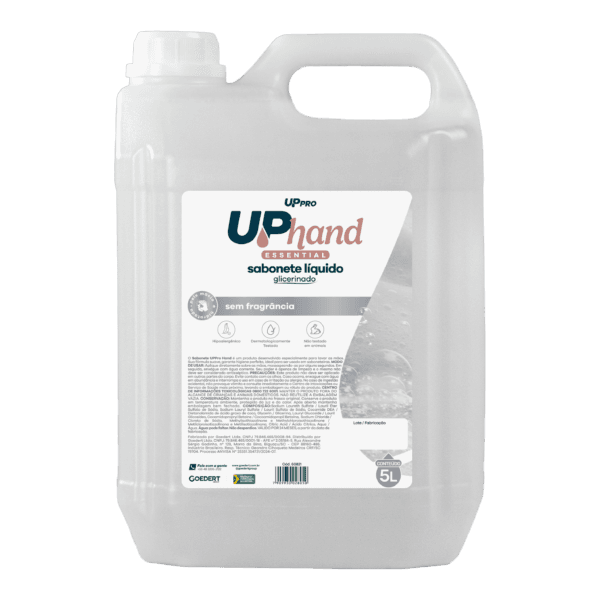 Sabonete liquido glicerinado 5l (incolor) s/ fragrância Up Hand essential UPPRO