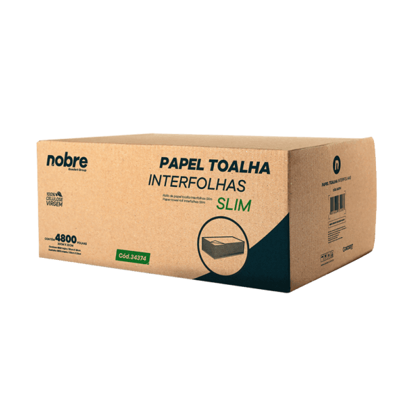 Papel Toalha Interfolhas Slim – 20x23cm – c/ 4800fls – Nobre