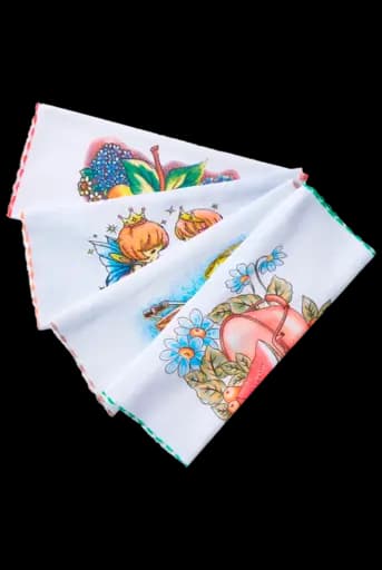 Pano De Prato Estampado Overloque Polylar — 35x60 12x1