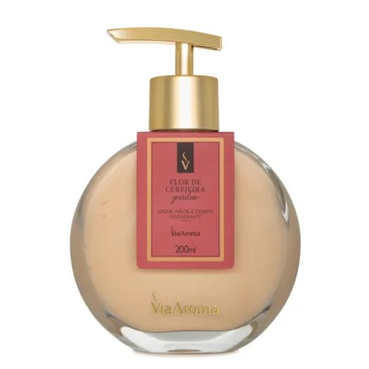 Creme Hidratante Desodorante Mãos e Corpo Flor de Cerejeira Via Aroma - 200ml