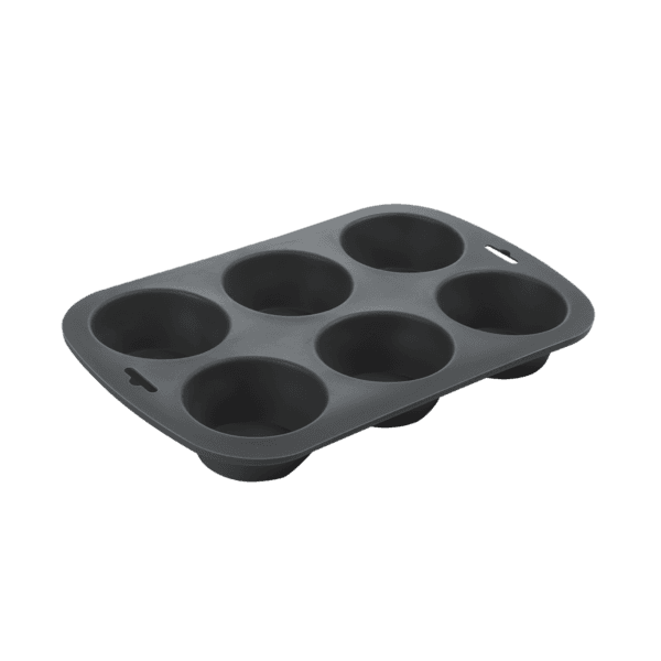 Forma de silicone p/ cupcake retangular 24x16cm cinza – Global