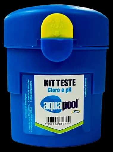 Kit Teste Cloro E PH Aquapool — estojo de testes cloro e ph aquapool