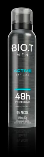ANTITRANSPIRANTE AEROSSOL MEN ACTIVE — antitranspirante aerossol biot men active – Start Química