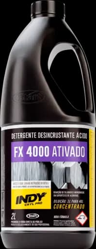 Detergente Desincrustante Ácido FX 4000 Ativado Indy PRO — 2l