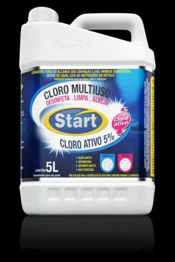Cloro 5% — cloro start 5 4x5l