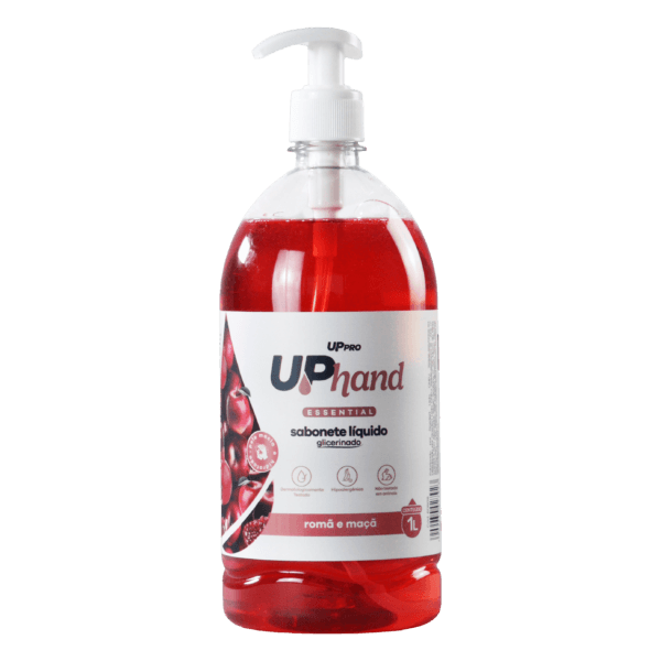 Sabonete líquido glicerinado frasco pump 1L romã e maçã Up Hand essential – UPPRO