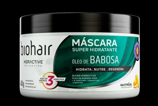 HIDRACTIVE MÁSCARA CONDICIONADOR BIOHAIR — biohair hidractive mascara cond oleo de babosa