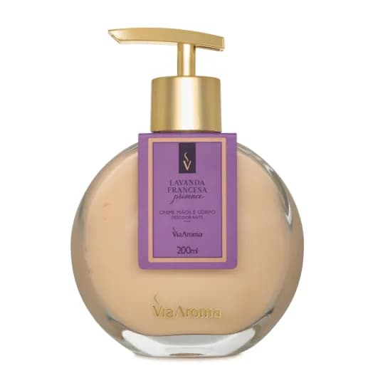Creme Hidratante Desodorante Mãos e Corpo Lavanda Francesa Via Aroma - 200ml