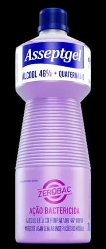 Álcool 46% + Quartenário Asseptgel Zerobac Lavanda — lavanda 1l