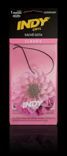 SACHÊ GOTA AROMATIZANTE CLASSIC INDY CRYL — indy folha aromatizante p carro classic 6x1