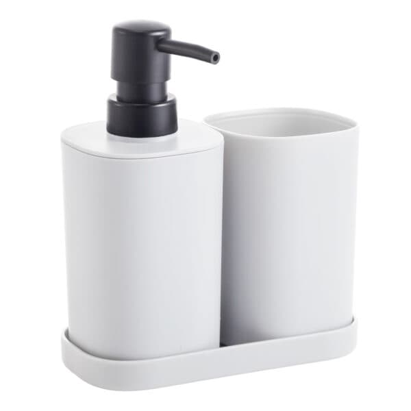 Conjunto p/ banheiro c/3pçs quadrado branco – Mood