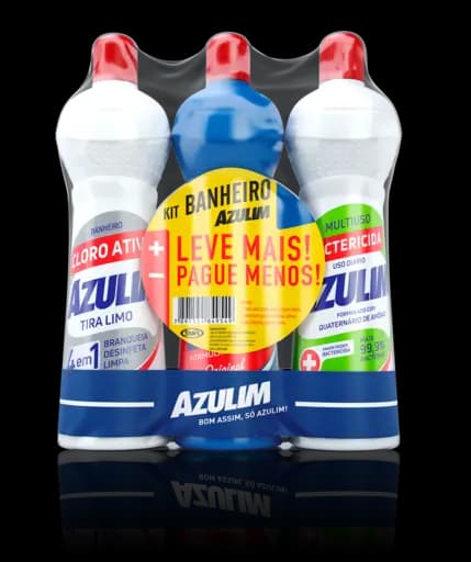 Kit Banheiro Azulim — 8x3x500ml