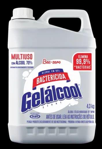 Álcool Em Gel Bactericida 70ºINPM Gelálcool — 470g