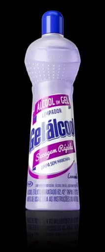 Álcool Em Gel Limpador Multiuso 62.4ºINPM Gelálcool Lavanda — cristal 470g