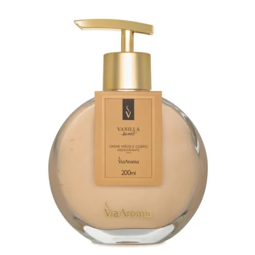 Creme Hidratante Desodorante Mãos e Corpo Vanilla Via Aroma - 200ml