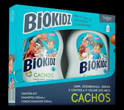 Kit Shampoo e Condicionador Infantil Biokidz — biokidz kit shampoocondicionador cachos infantil