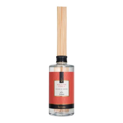 Refil Difusor de Varetas Maçã com Canela Via Aroma - 250ml