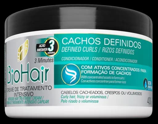 MÁSCARA CONDICIONADORA CACHOS DEFINIDOS BIOHAIR — biohair mascara condicionador cachos definidos