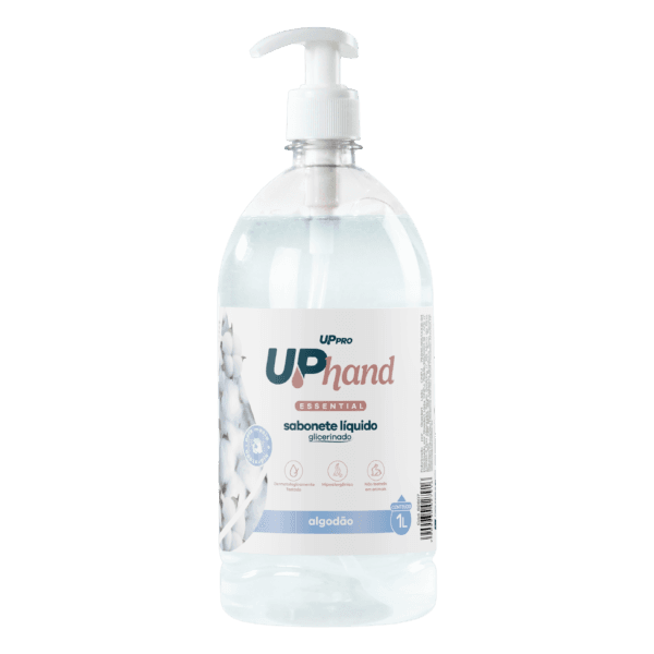Sabonete líquido glicerinado frasco pump 1L algodão Up Hand essential – UPPRO