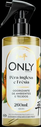 ODORIZANTE DE AMBIENTES E TECIDOS ONLY GARDENS 6X260ML PÊRA INGLESA E FRÉSIA — gardens 260ml pera inglesa e fresia