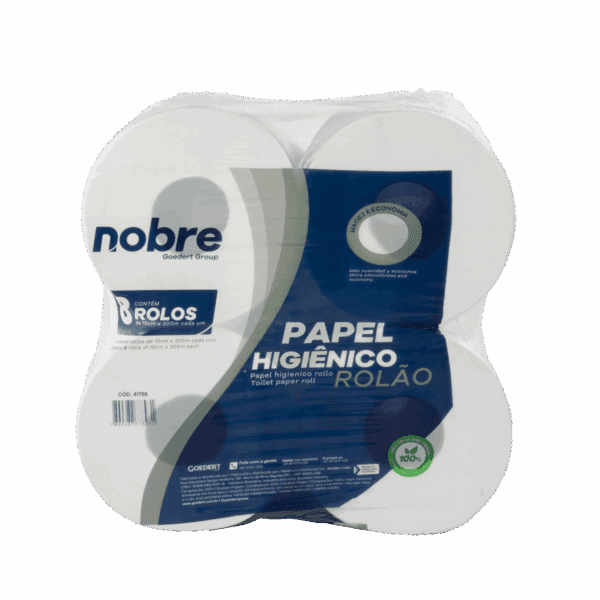 Papel Higiênico Rolão – 10cm x 300m – c/ 8unid. – Nobre