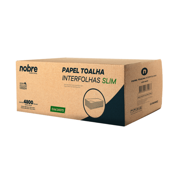 Papel Toalha Interfolhas Slim – 20x20cm – c/ 4800fls – Nobre