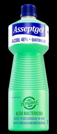 Álcool 46% + Quartenário Asseptgel Zerobac Lemon — lemon 1l