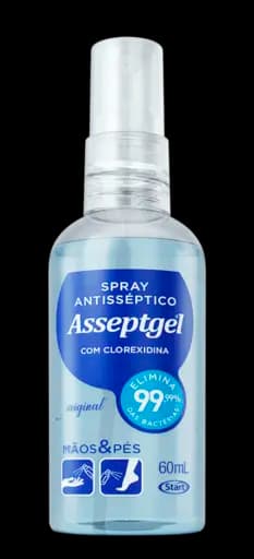 Spray Antisséptico Com Clorexidina Asseptgel Original — original 60ml