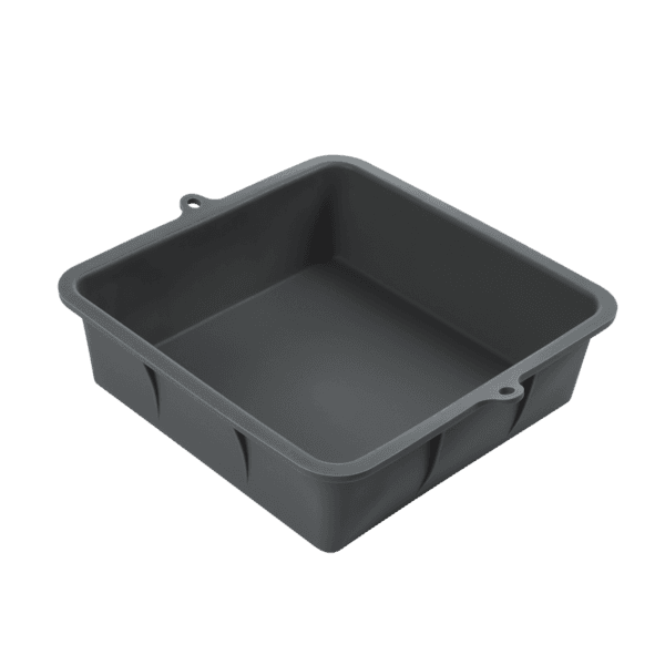 Forma de silicone p/ bolo quadrado 20cm cinza – Global