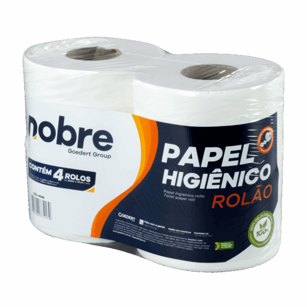 Papel higienico rolao c/4x10cm.x200m. (fardo/branco celulose virgem) – Nobre