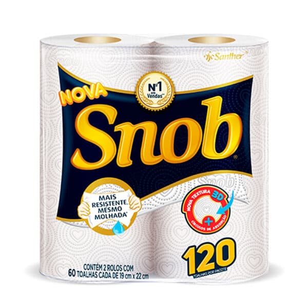 Papel toalha bobina p/cozinha (c/12×2 rolos) – Snob – Outras