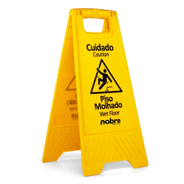 Placa sinalizadora “Piso Molhado” – Nobre – Outras