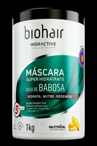 HIDRACTIVE MÁSCARA CONDICIONADOR BIOHAIR — biohair hidractive mascara cond oleo de babosa