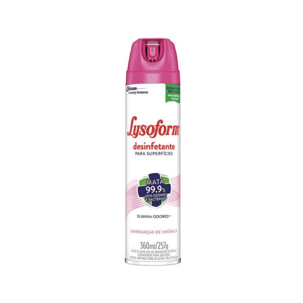 Desinfetante aerosol 360ml lemb. Infância – Lysoform – Outras