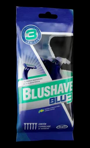Aparelho De Barbear Blushave Blu3 Pack — pack 10x5x1