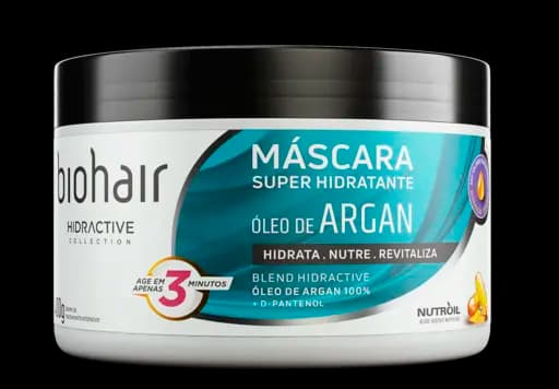 HIDRACTIVE MÁSCARA CONDICIONADOR BIOHAIR — biohair hidractive mascara cond oleo de argan