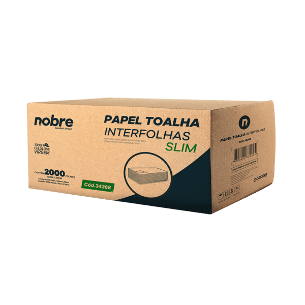 Papel Toalha Interfolhas Slim – 20x20cm – c/ 2000fls – Nobre