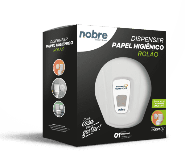 Dispenser Papel Higiênico Rolão – 300/500m. – Branco – Linha City – Nobre