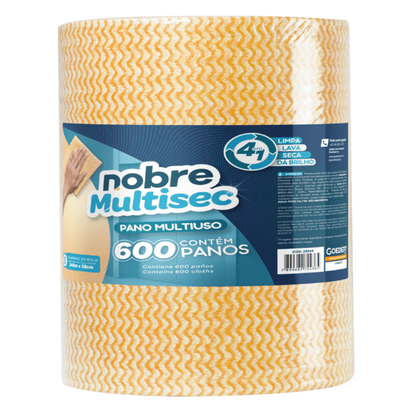 Pano Multiuso Slim – 28cm x 240m – Laranja – Nobre