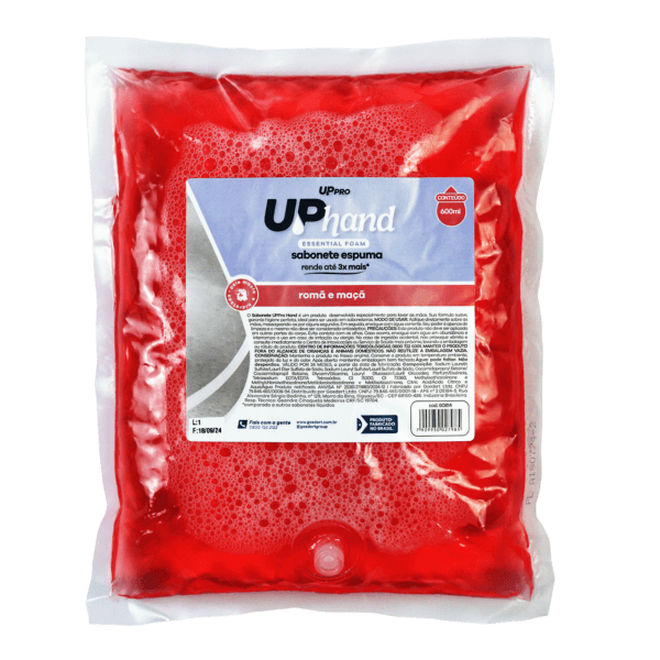 Sabonete espuma refil bag 600ml romã e maçã Up Hand essential – UPPRO