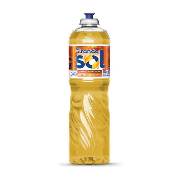 Detergente Líquido Lava Louças – Glicerina – 500ml – Girando Sol