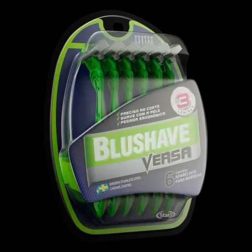Aparelho De Barbear Blushave Versa Pack — pack 12x6x1